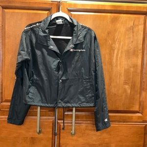 Champion cropped navy blue wind breaker